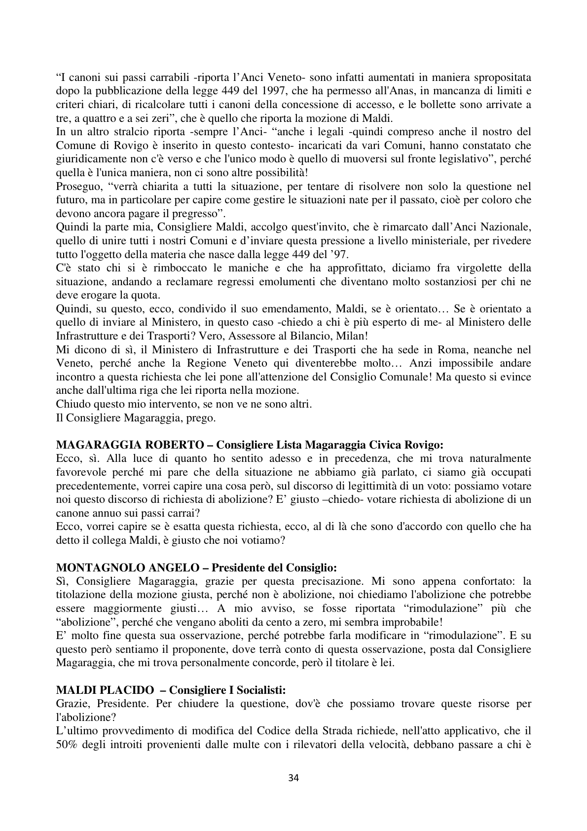 Pagina 34 del verbale