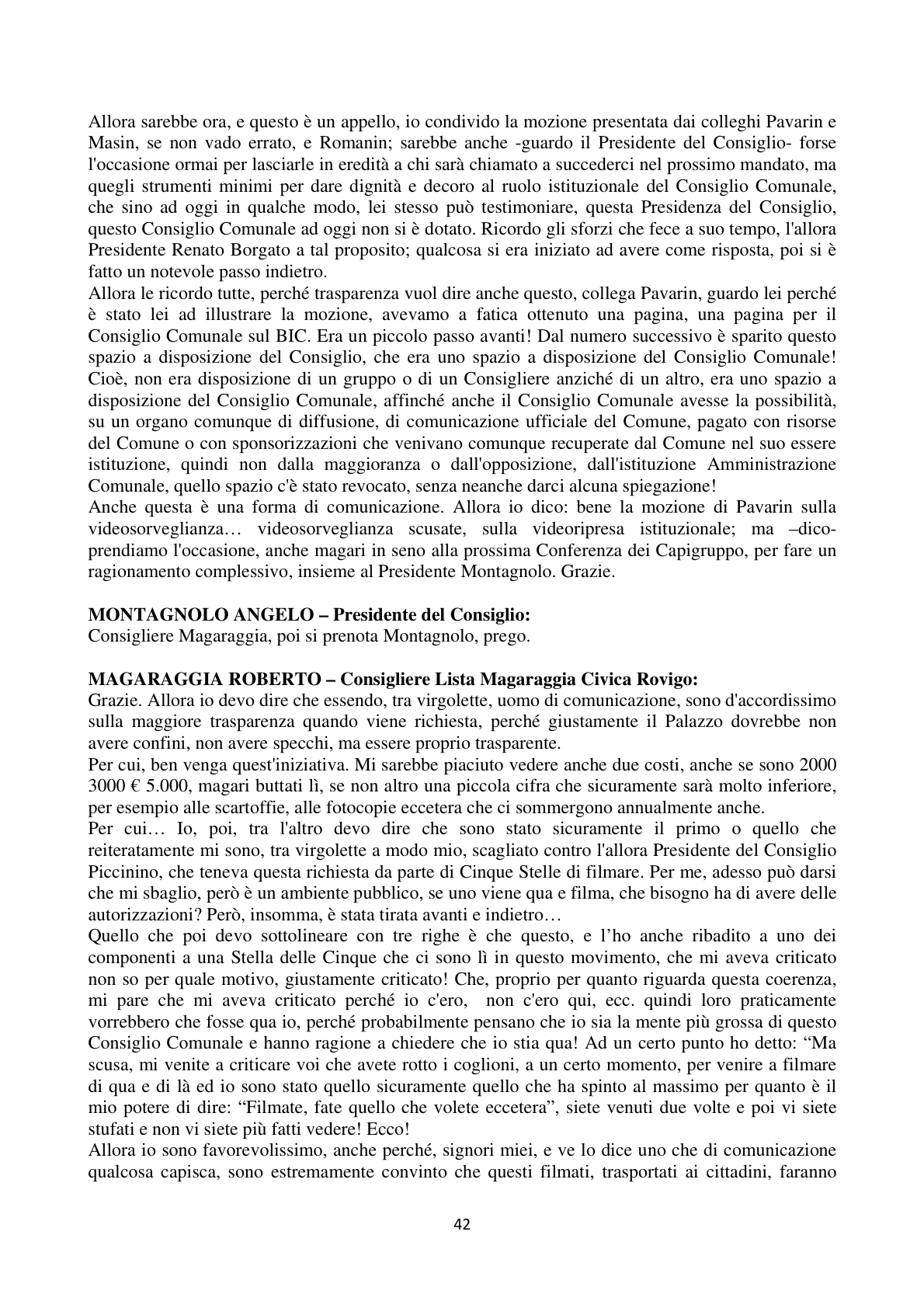 Pagina 42 del verbale