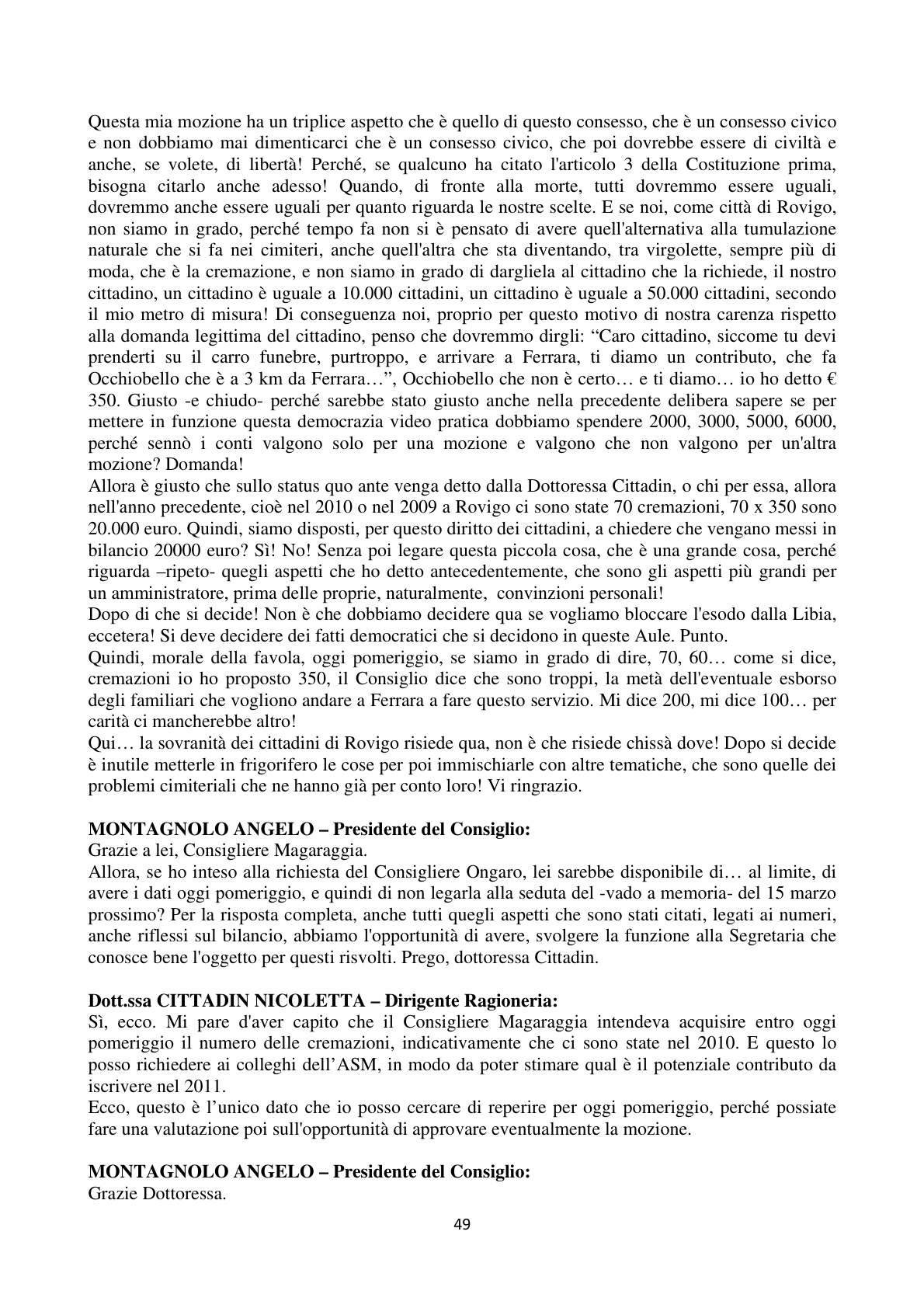 Pagina 49 del verbale
