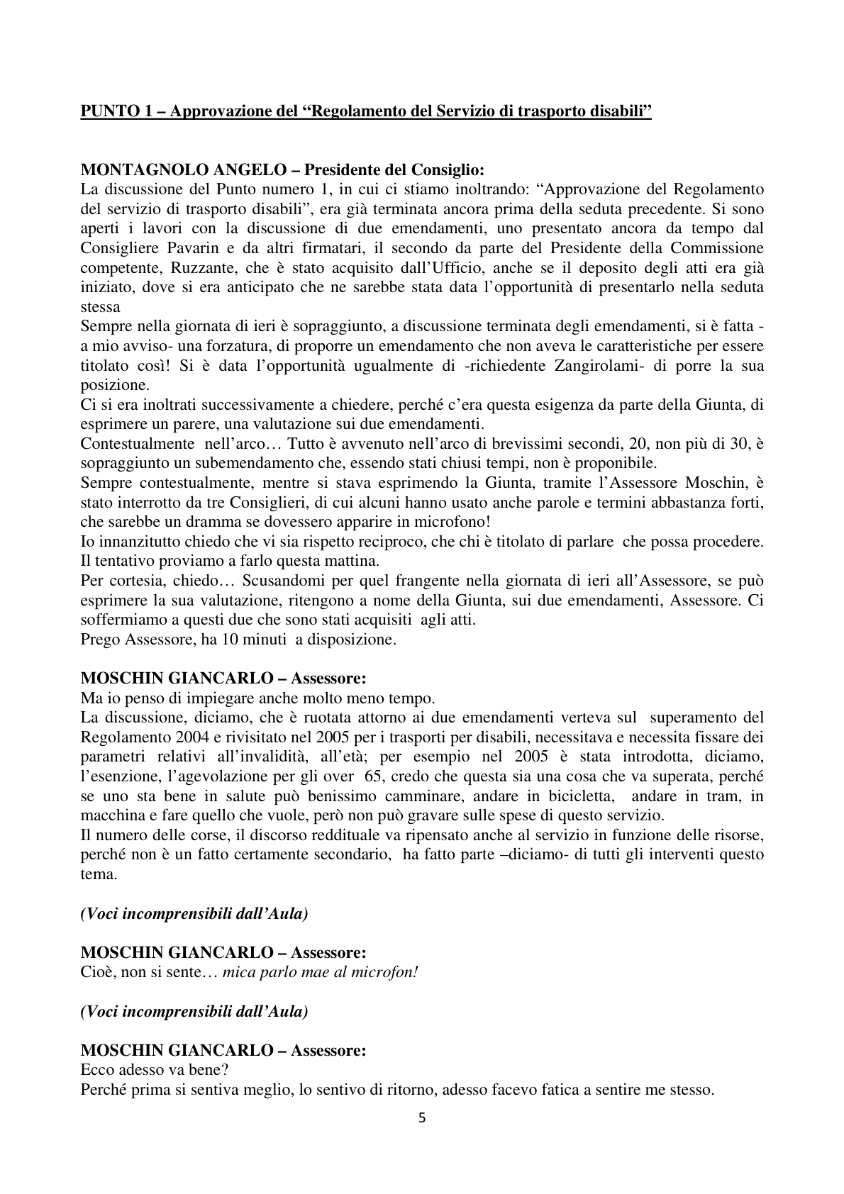 Pagina 5 del verbale