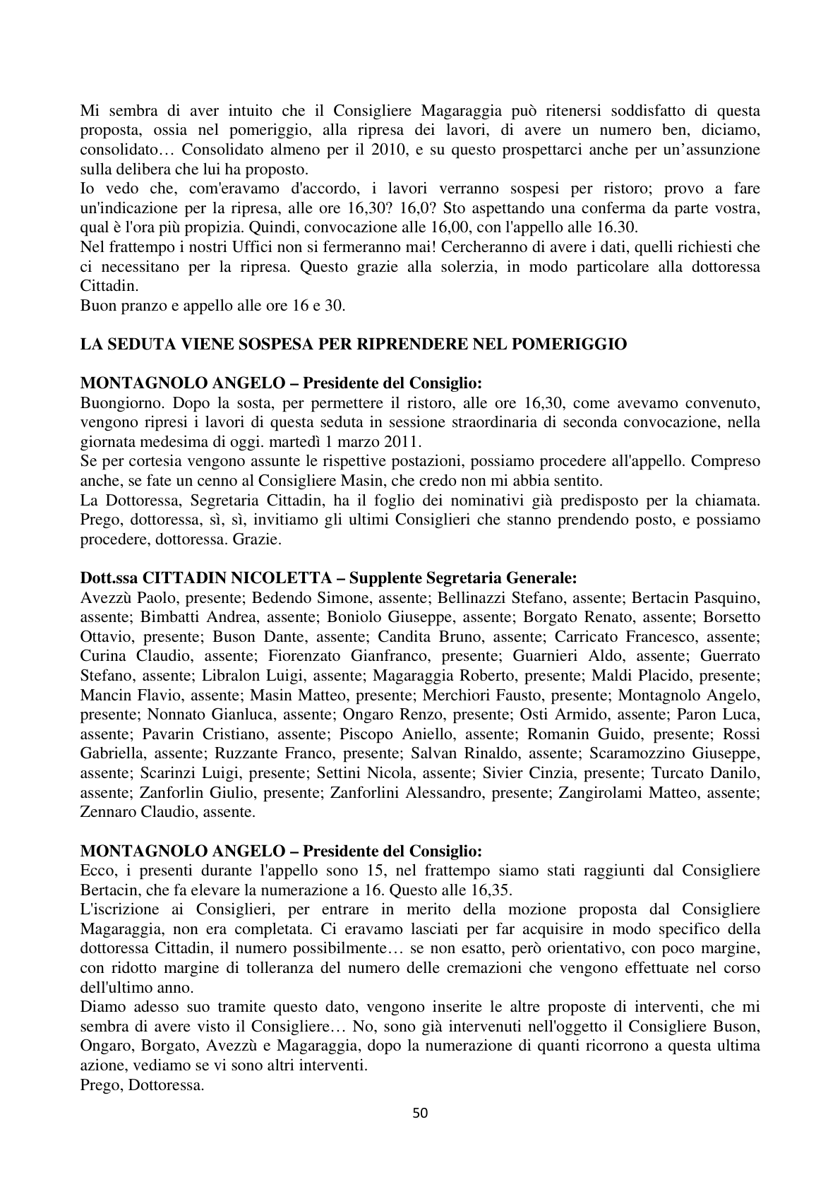 Pagina 50 del verbale