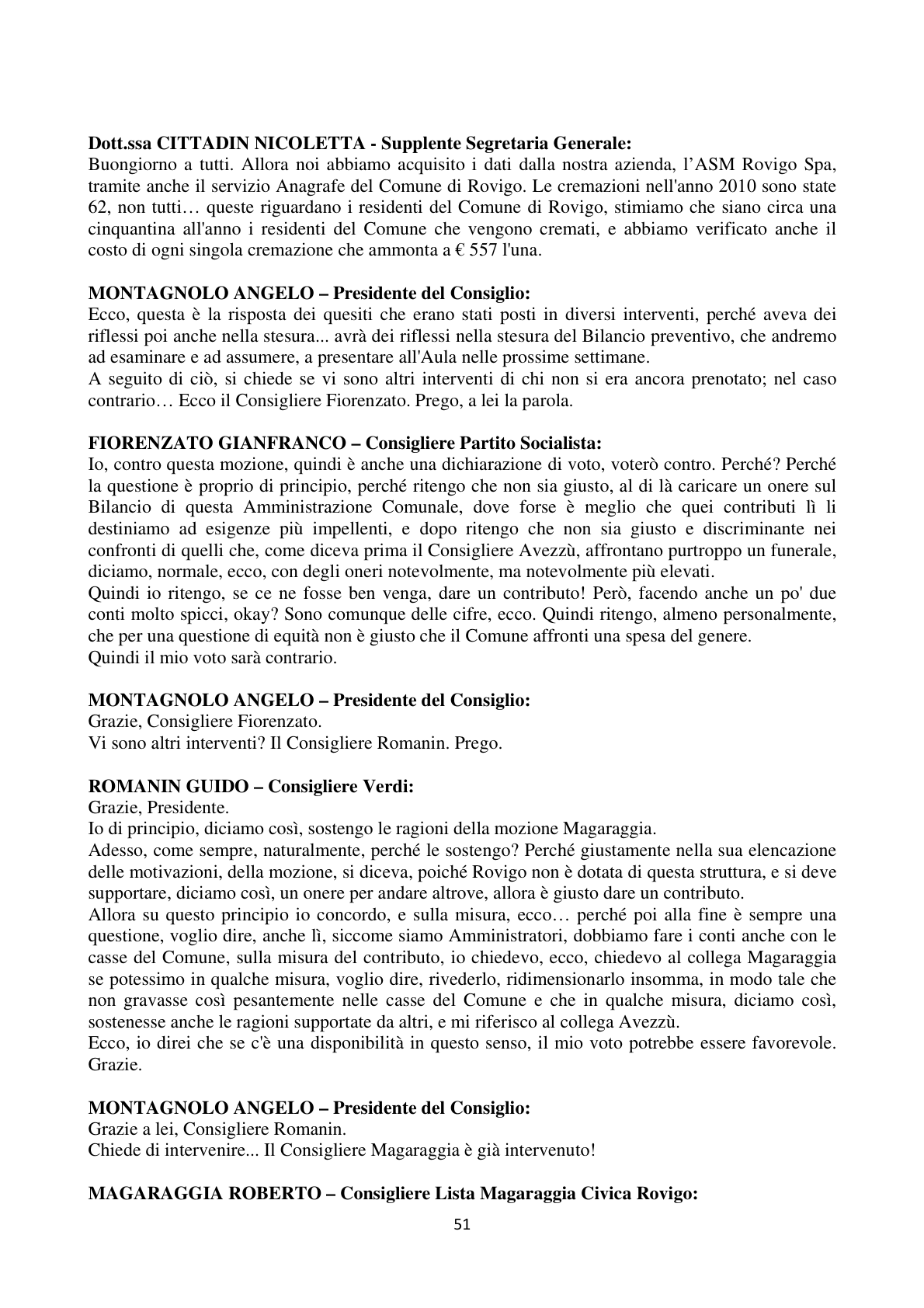 Pagina 51 del verbale