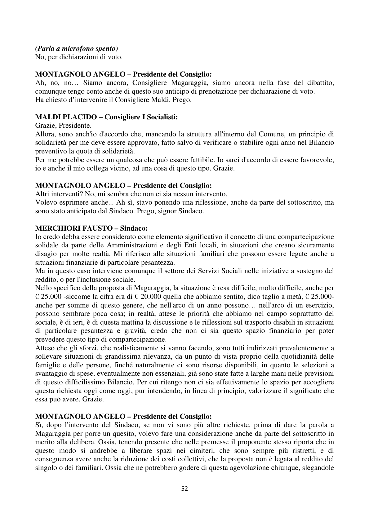 Pagina 52 del verbale