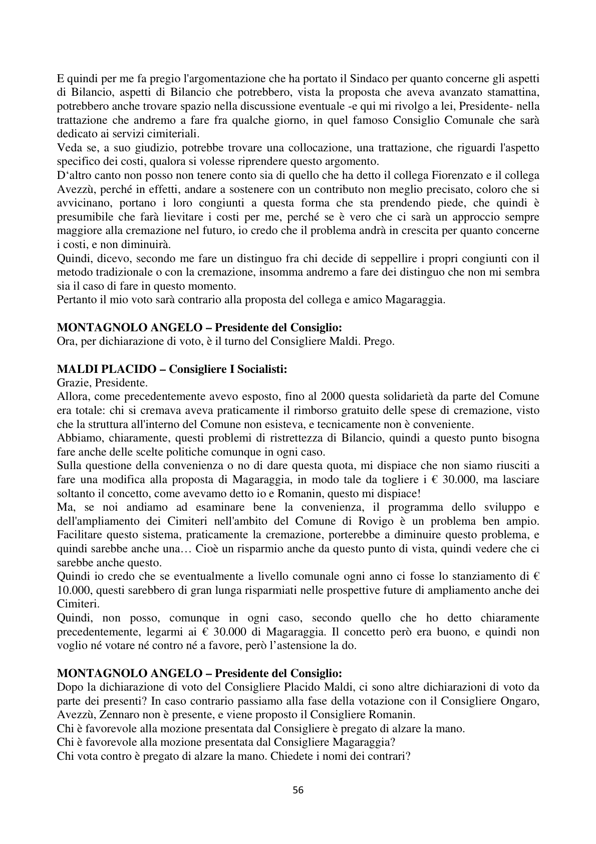 Pagina 56 del verbale