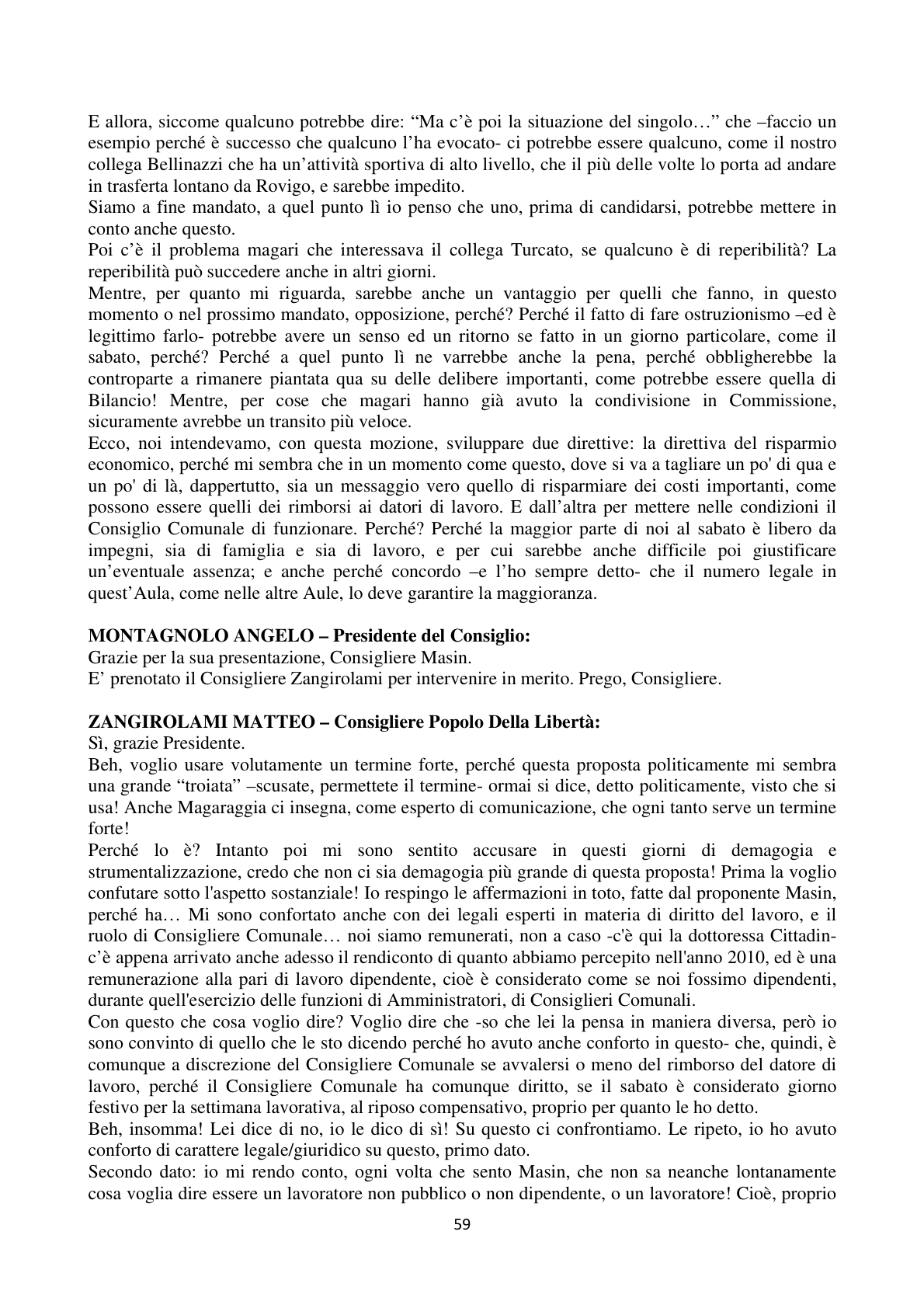 Pagina 59 del verbale