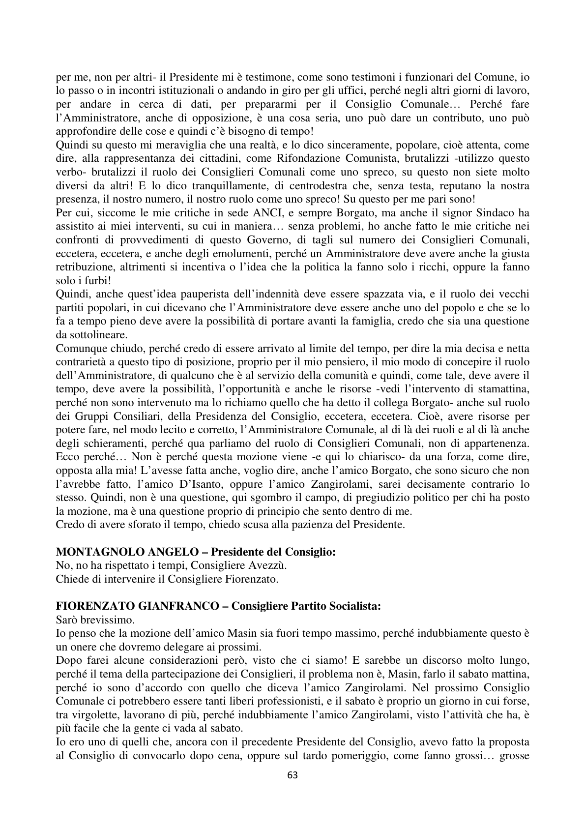 Pagina 63 del verbale