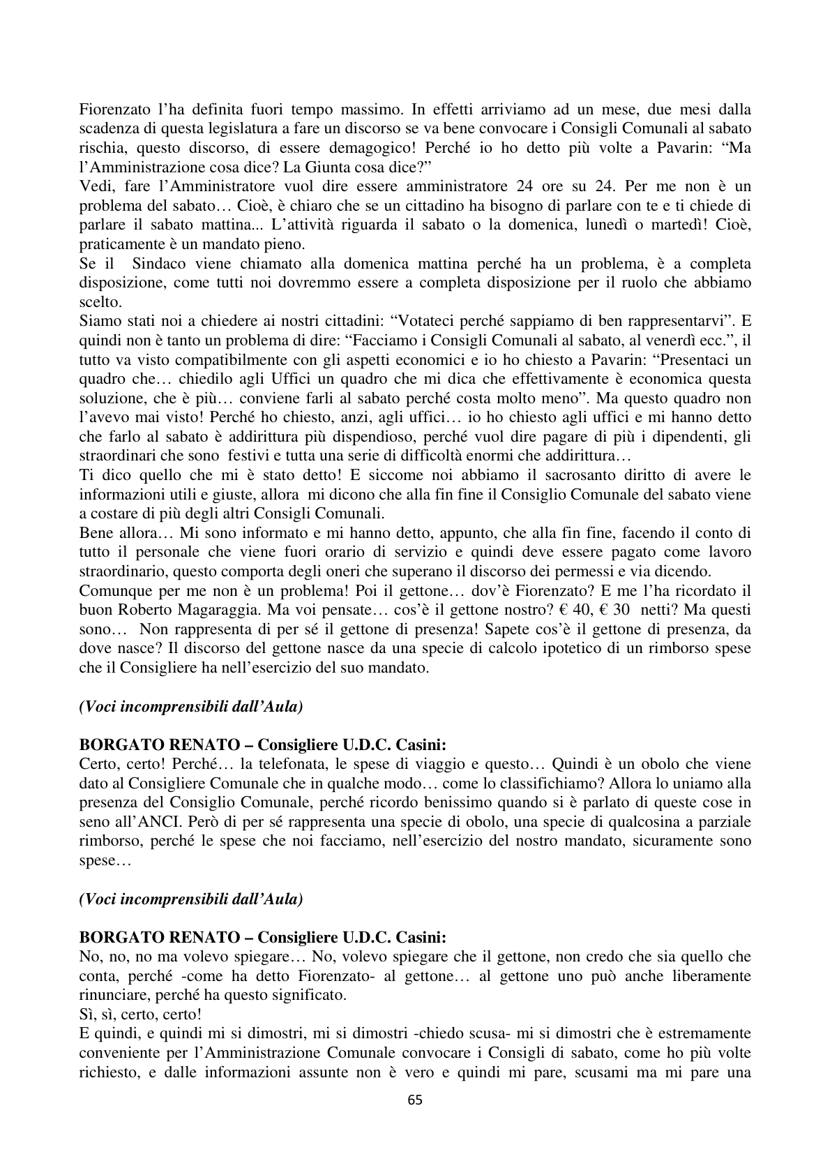 Pagina 65 del verbale
