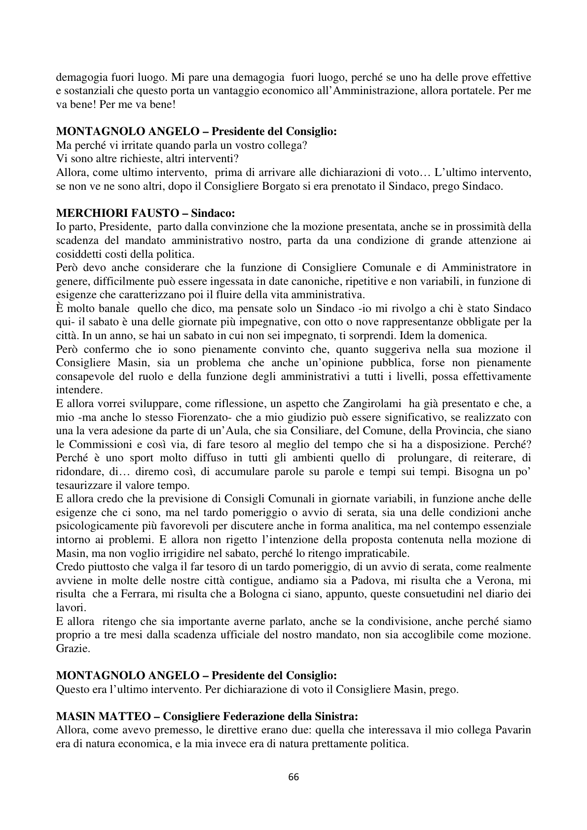 Pagina 66 del verbale